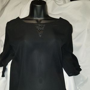 Torrid black lace blouse